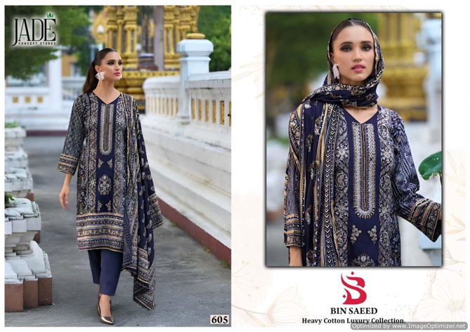 Bin Saeed Vol 6 By Jade Heavy Lawn Cotton Pakistani Dress Material Wholesale Clothing Suppliers In India
